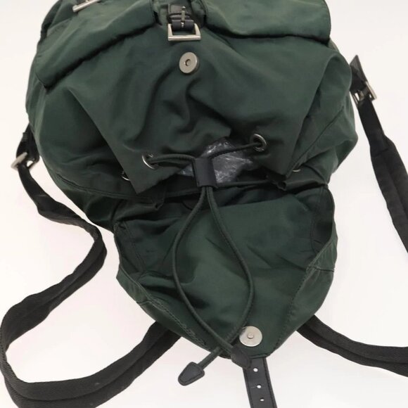 PRADA Backpack Nylon Green Silver Auth - Picture 9 of 15